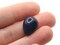 11 18mm Navy Blue Teardrop Flat Back Vintage Lucite Cabochons